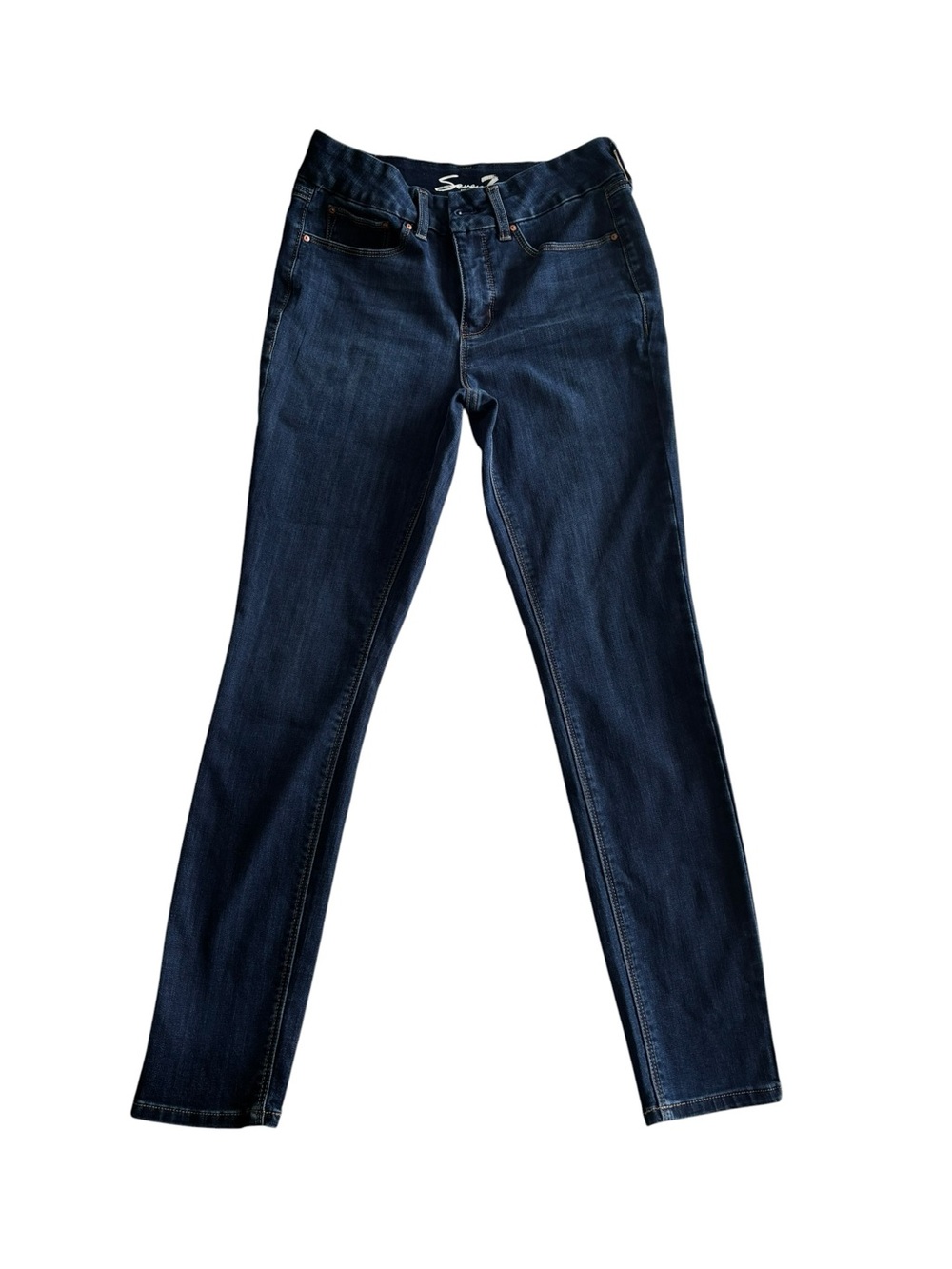 Seven7 Dark Blue Skinny Jeans - Sleek Fit